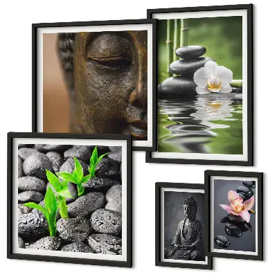 Bildergalerie-Set für die Wand mit entspannender Zen-Atmosphäre