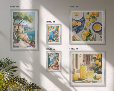 Bildergalerie-set für die wand Zitronen mit malerischem Ausblick