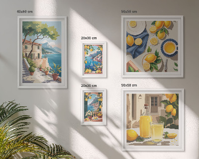 Bildergalerie-set für die wand Zitronen mit malerischem Ausblick