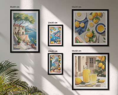 Bildergalerie-set für die wand Zitronen mit malerischem Ausblick