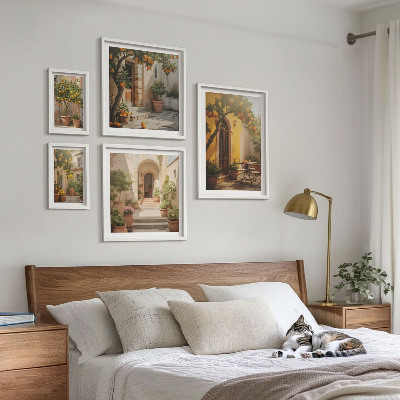 Bilderset fürs sofa Charmante orangefarbene Straßen