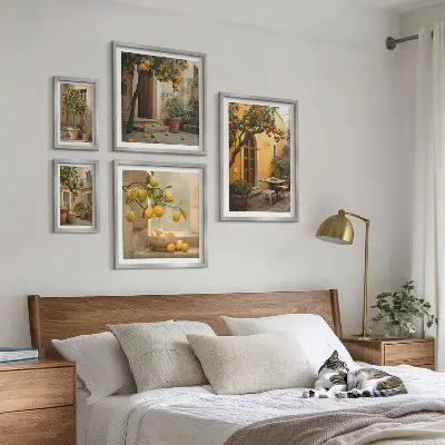 Wandbilder-Set Zitrusfrüchte im Garten dekorative Bildergalerie für die Wand
