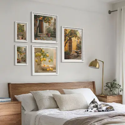 Wandbilder-Set Zitrusfrüchte im Garten dekorative Bildergalerie für die Wand