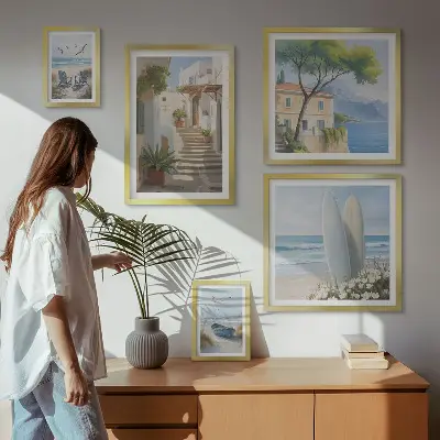 Bildergalerie-Set für die Wand mit stimmungsvollen Meerblicken