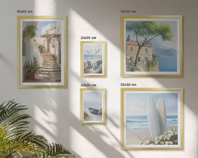 Bildergalerie-Set für die Wand mit stimmungsvollen Meerblicken