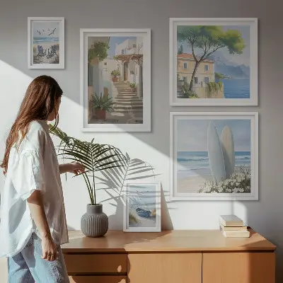Bildergalerie-Set für die Wand mit stimmungsvollen Meerblicken
