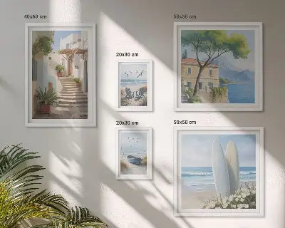 Bildergalerie-Set für die Wand mit stimmungsvollen Meerblicken