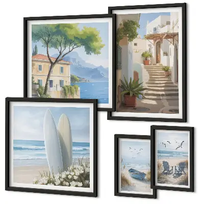 Bildergalerie-Set für die Wand mit stimmungsvollen Meerblicken