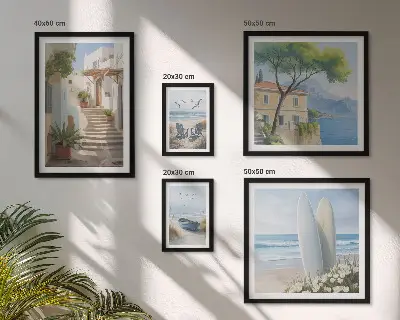 Bildergalerie-Set für die Wand mit stimmungsvollen Meerblicken
