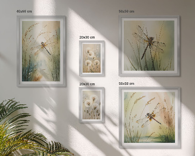 Modernes wandbilder-set Boho-Naturmotive mit Libellen