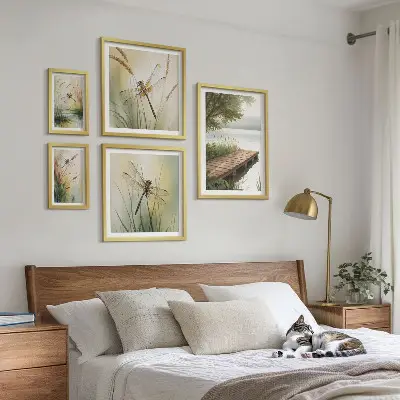 Bilderset Friedliche Libellenlandschaften für das Sofa
