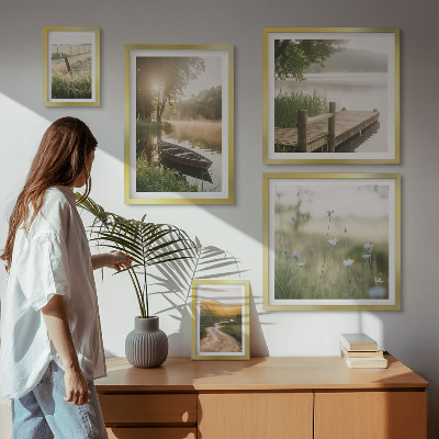 Bildergalerie-set für die wand Ruhige Landschaften aus grünem Wasser