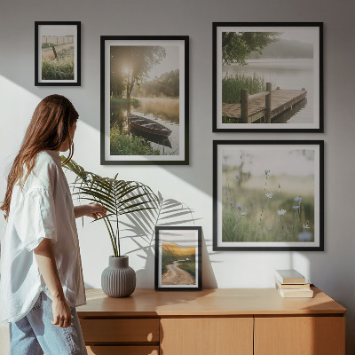 Bildergalerie-set für die wand Ruhige Landschaften aus grünem Wasser
