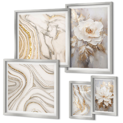 Bildergalerie-set für die wand Abstrakte florale Motive, Eleganz