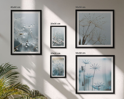 Modernes wandbilder-set Pflanzenmotive, Wassertropfen
