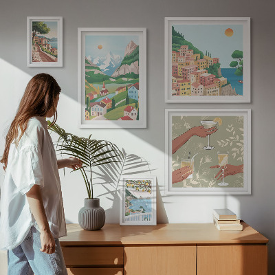 Modernes wandbilder-set Reizvolle Landschaften zum Entspannen