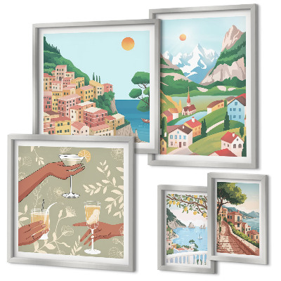 Modernes wandbilder-set Reizvolle Landschaften zum Entspannen