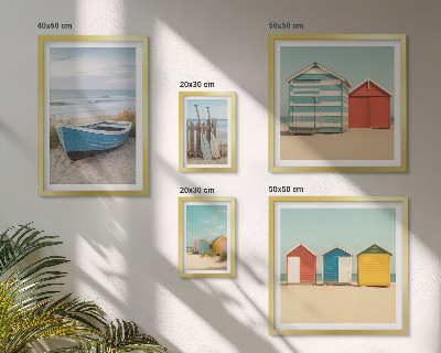 Bildergalerie-set für die wand Meerblick, Häuser, Boote