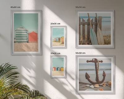 Modernes wandbilder-set Stilvolle Strandhäuser