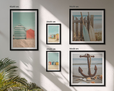 Modernes wandbilder-set Stilvolle Strandhäuser