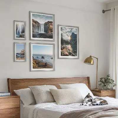 Bildergalerie-Set für die Wand mit Landschaften, Wasserfällen und Stränden