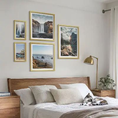 Bildergalerie-Set für die Wand mit Landschaften, Wasserfällen und Stränden
