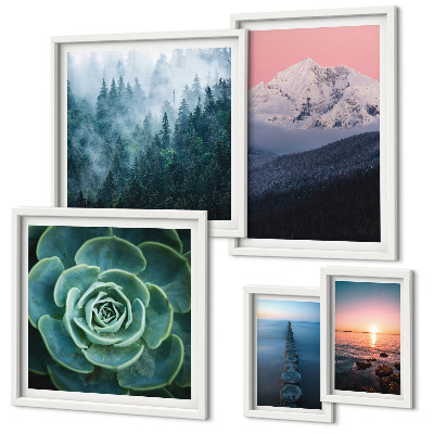 Modernes wandbilder-set Landschaften Berge Meer Boho