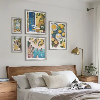 Bilderset fürs Sofa zitronenfrische Boho-Sommer-Motive
