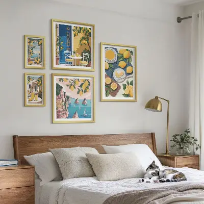 Bilderset fürs Sofa zitronenfrische Boho-Sommer-Motive