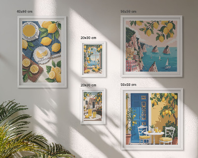 Bilderset fürs sofa Zitronenfrische, Boho-Sommer