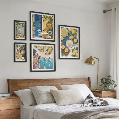 Bilderset fürs Sofa zitronenfrische Boho-Sommer-Motive