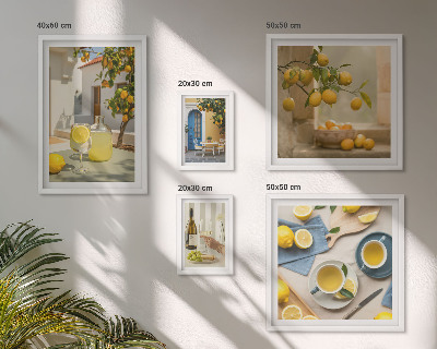 Bildergalerie-set für die wand Rustikale Zitronen für die Küche