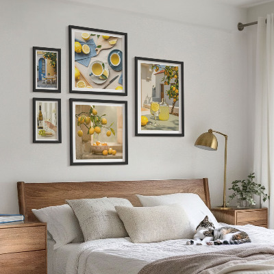 Bildergalerie-set für die wand Rustikale Zitronen für die Küche