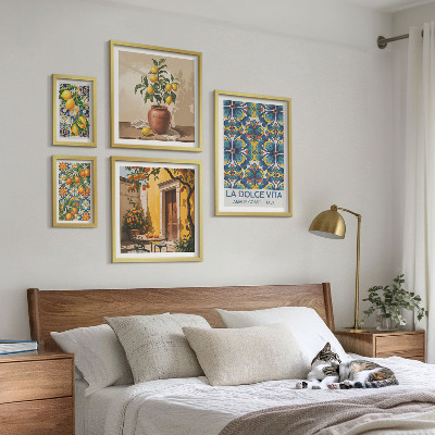 Bildergalerie-set für die wand Italienische Zitrusfrüchte im mediterranen Stil
