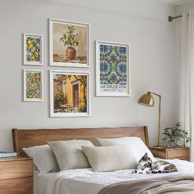 Bildergalerie-set für die wand Italienische Zitrusfrüchte im mediterranen Stil