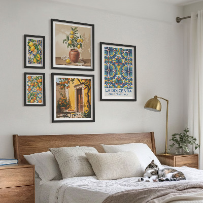 Bildergalerie-set für die wand Italienische Zitrusfrüchte im mediterranen Stil