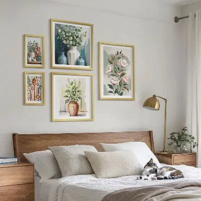 Bilderset fürs Sofa stilvolle Wandbilder mit Pflanzenmotiven für die Küche