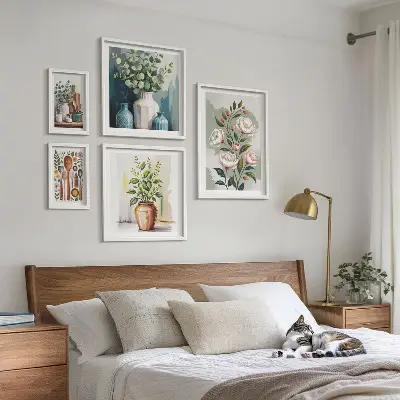 Bilderset fürs Sofa stilvolle Wandbilder mit Pflanzenmotiven für die Küche