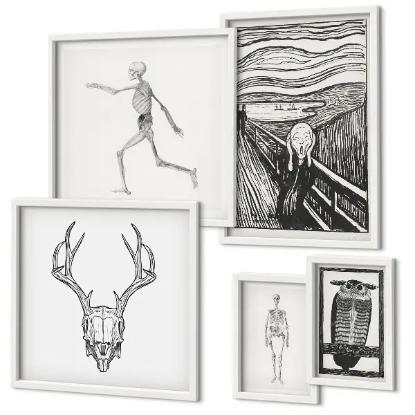 Bildergalerie-Set für die Wand surrealistische Kunst mit Natur- und Menschenmotiven