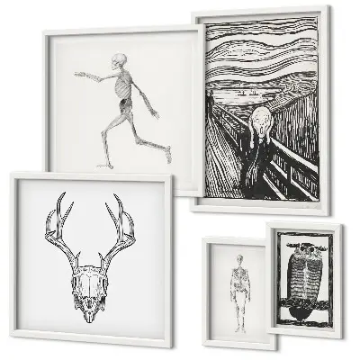 Bildergalerie-Set für die Wand surrealistische Kunst mit Natur- und Menschenmotiven