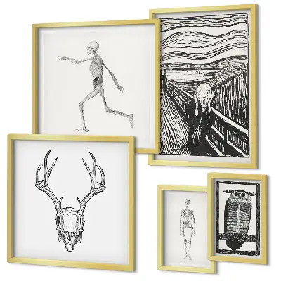 Bildergalerie-Set für die Wand surrealistische Kunst mit Natur- und Menschenmotiven