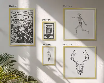 Bildergalerie-Set für die Wand surrealistische Kunst mit Natur- und Menschenmotiven