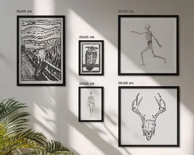 Bildergalerie-Set für die Wand surrealistische Kunst mit Natur- und Menschenmotiven