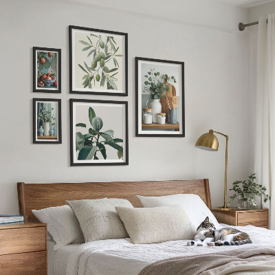 Modernes wandbilder-set Natürliche skandinavische Pflanzen