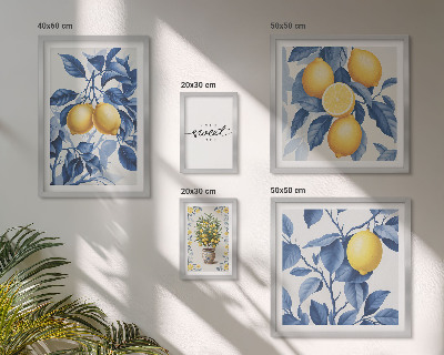 Bildergalerie-set für die wand rustikale Zitronenakzente