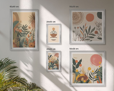 Modernes wandbilder-set Abstrakte Boho-Pflanzenmotive