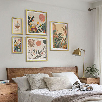 Modernes wandbilder-set Abstrakte Boho-Pflanzenmotive