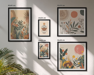 Modernes wandbilder-set Abstrakte Boho-Pflanzenmotive