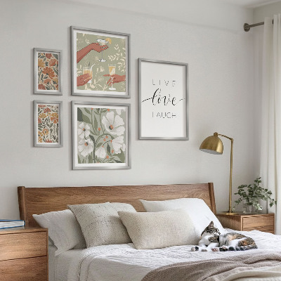 Modernes wandbilder-set Stilvolle florale Grafik-Slogans