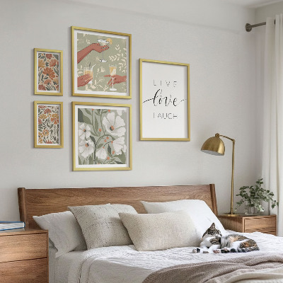 Modernes wandbilder-set Stilvolle florale Grafik-Slogans